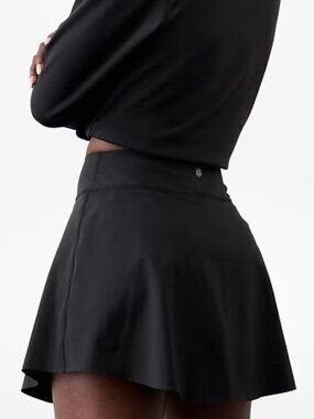 Athleta 1X Ace Tennis 15.5" Skort Black Athletic Skirt Plus Size 16 / 18 / 20